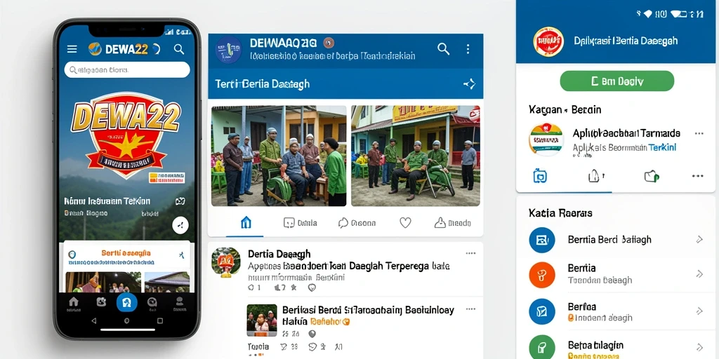 Antarmuka aplikasi DEWA22 yang menarik dan mudah digunakan.