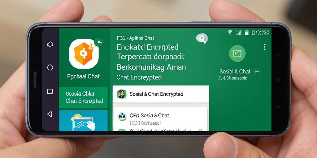 Tampilan antarmuka F32 dengan fitur Chat Encrypted yang modern dan intuitif.