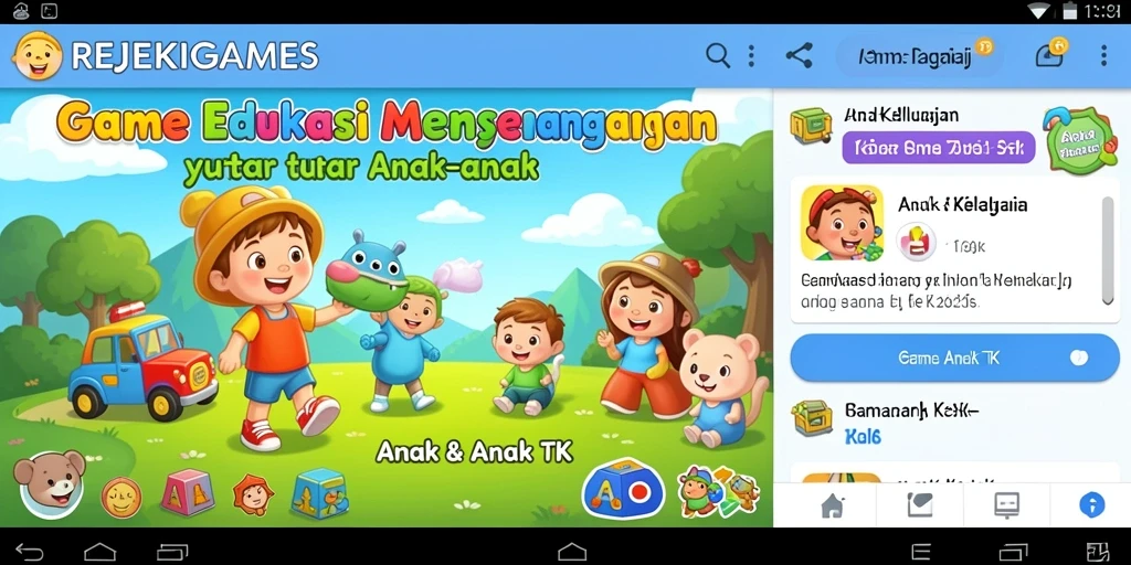 Antarmuka colorfull yang menarik untuk anak-anak.