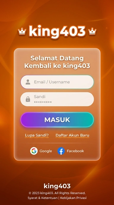 Tampilan halaman login king403
